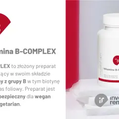 Suplement diety Witamina B-COMPLEX w kapsułkach, bezpieczny dla wegan i wegetarian.