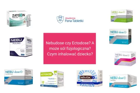 Różne preparaty do inhalacji, w tym Nebudose, Ectodose i Zato-in, pomagają w leczeniu kaszlu i problemów z oddychaniem u dzieci.