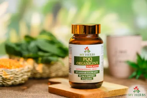 PQQ Organiczny My Herbs - suplement diety z antyoksydantem dla mózgu. Dowiedz się, pqq co to jest i jak działa.