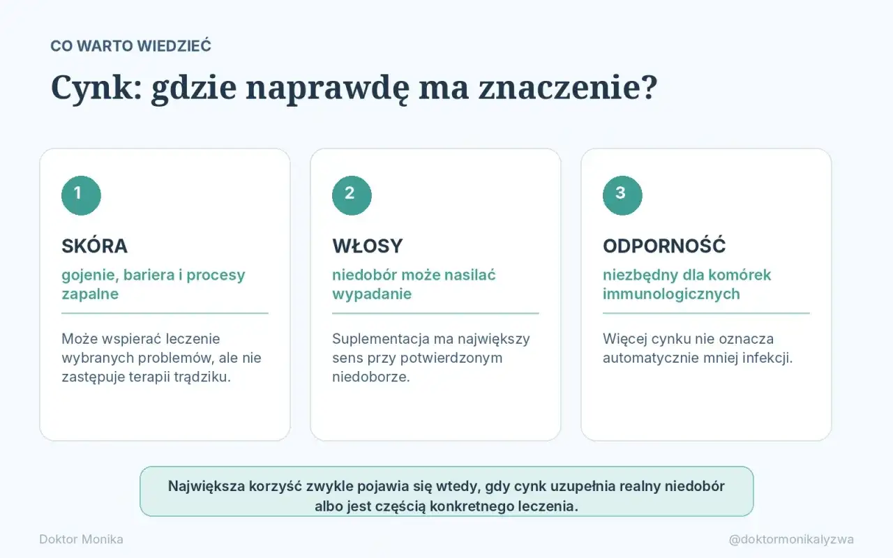 Na co pomaga cynk i kiedy warto go suplementować?